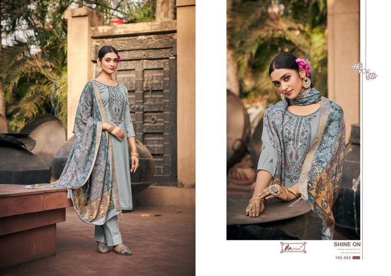 Kesar Alfaz Premium Muslin Linen Slik Cotton Embroidery Sleeve Work Fancy Designer Partywear Salwar Suti