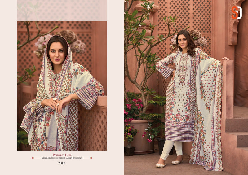 Sharaddha Designer Bin Saeed Lawn Collection Vol 2 Cotton Printed Self Embroidery Work Pakistani Designer Salwar Suit