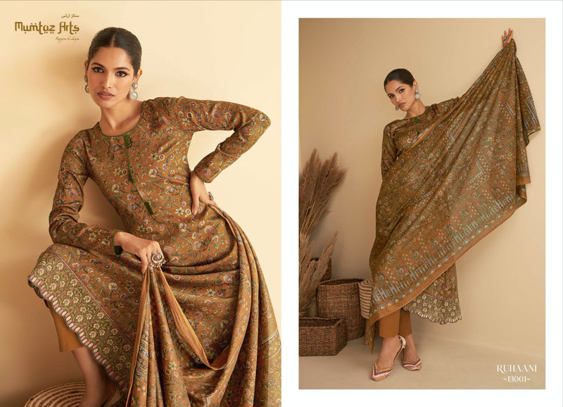 Mumtaz Arts Ruhaani Pure Jam Cotton Digital Print Embroidery Cut Work Daimon Work Stylish Designer Partywear Salwar Suit