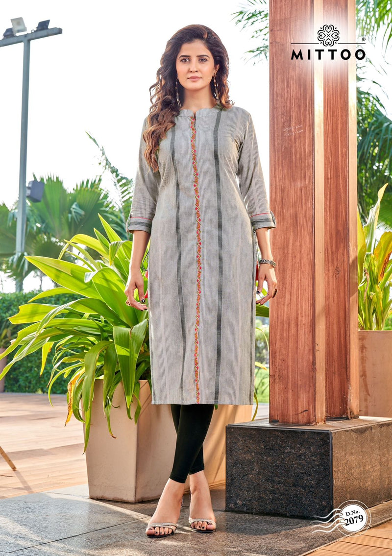Mittoo Priyal Vol 11 Pure Handloom Weaving Cotton Casual Wear Kurti