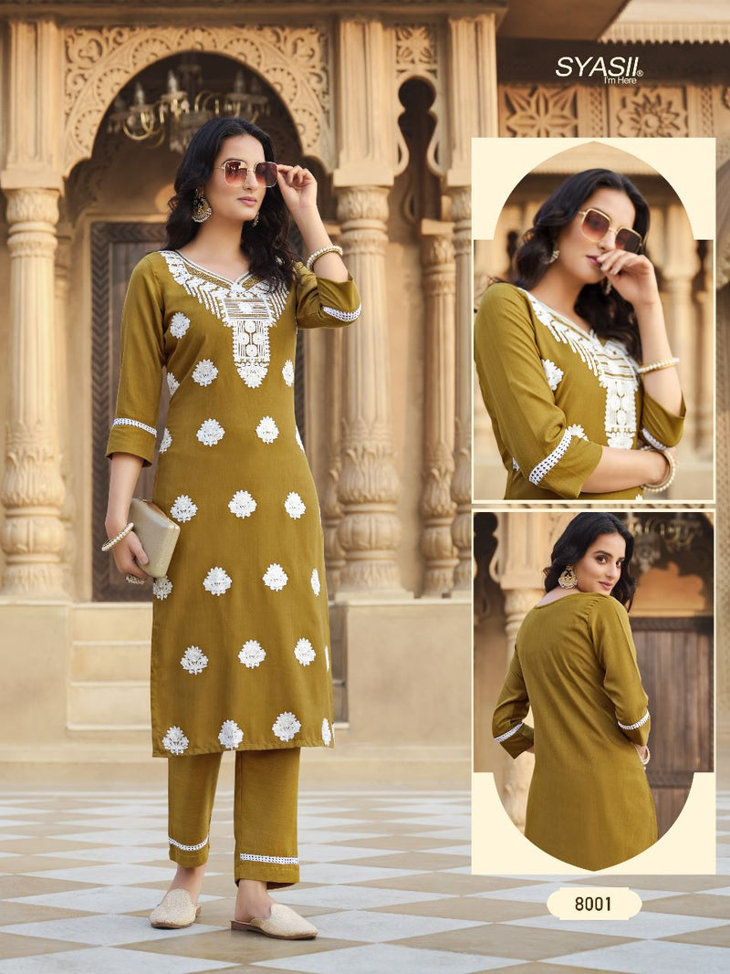 Syasii Designer Amelia Cotton Stylish Designer Partywear Kurti