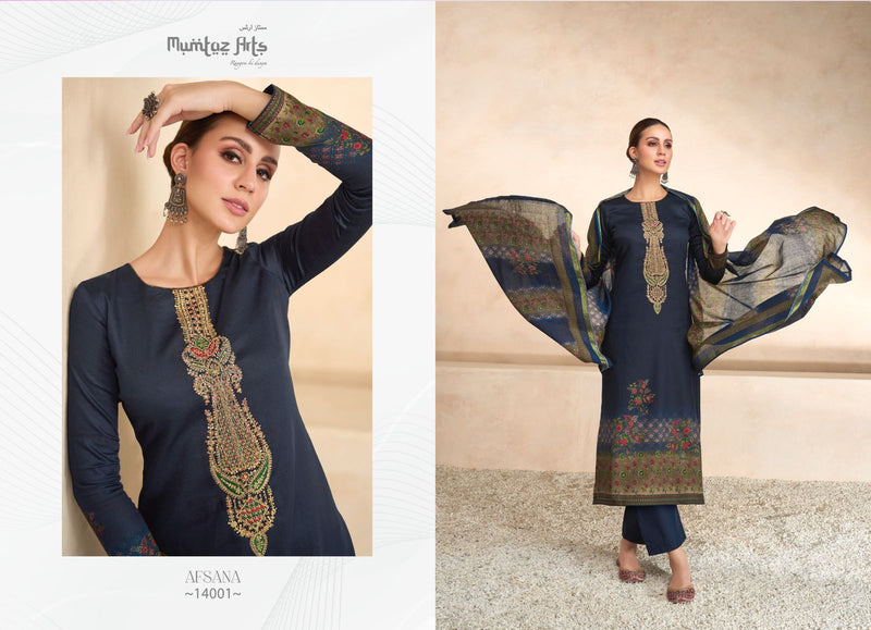 Mumtaz Arts Afsana Pure lawn Camric Digital Print With Heavy Embroidery Work Salwar Suit