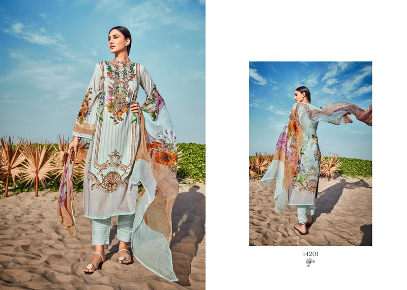 Deepsy Suits Rungrez Pure Pakistani Lawn Cotton Attached Embroidery Patches Laces Pakistani Salwar Kameez