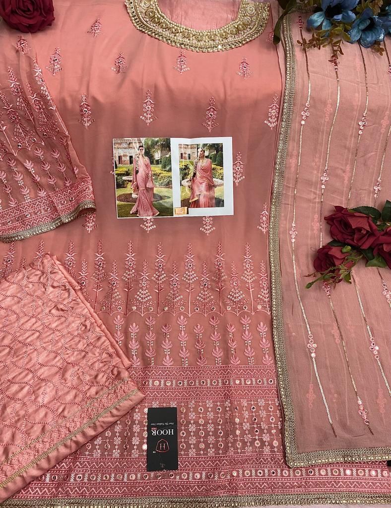 Hoor Tex 23009 A To E Georgette Pakistani Style Designer Wedding Wear Salwar Kameez