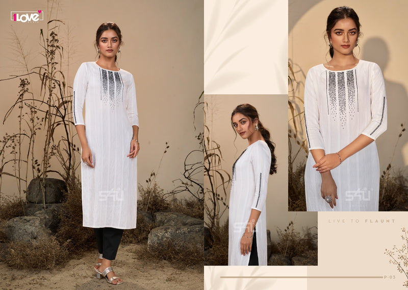 1Love S4U Pearl Viscose Fancy Wear Designer Kurti