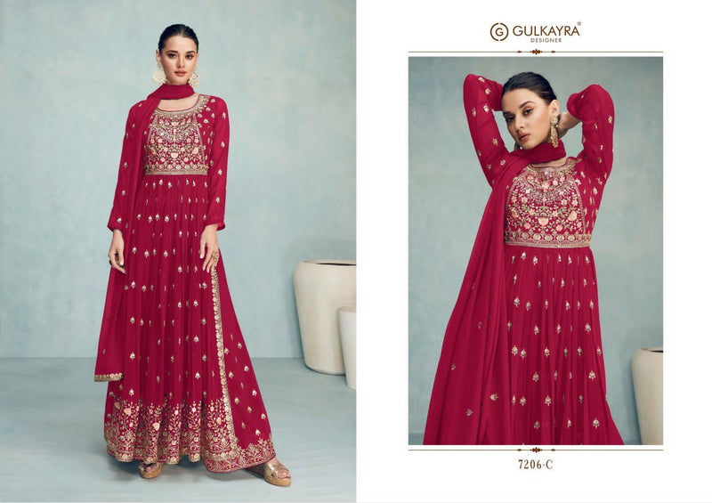 Gulkayra Designer Nayra Vol 6 Blooming Georgette Heavy Embroidery Work Partywear Designer Kurti