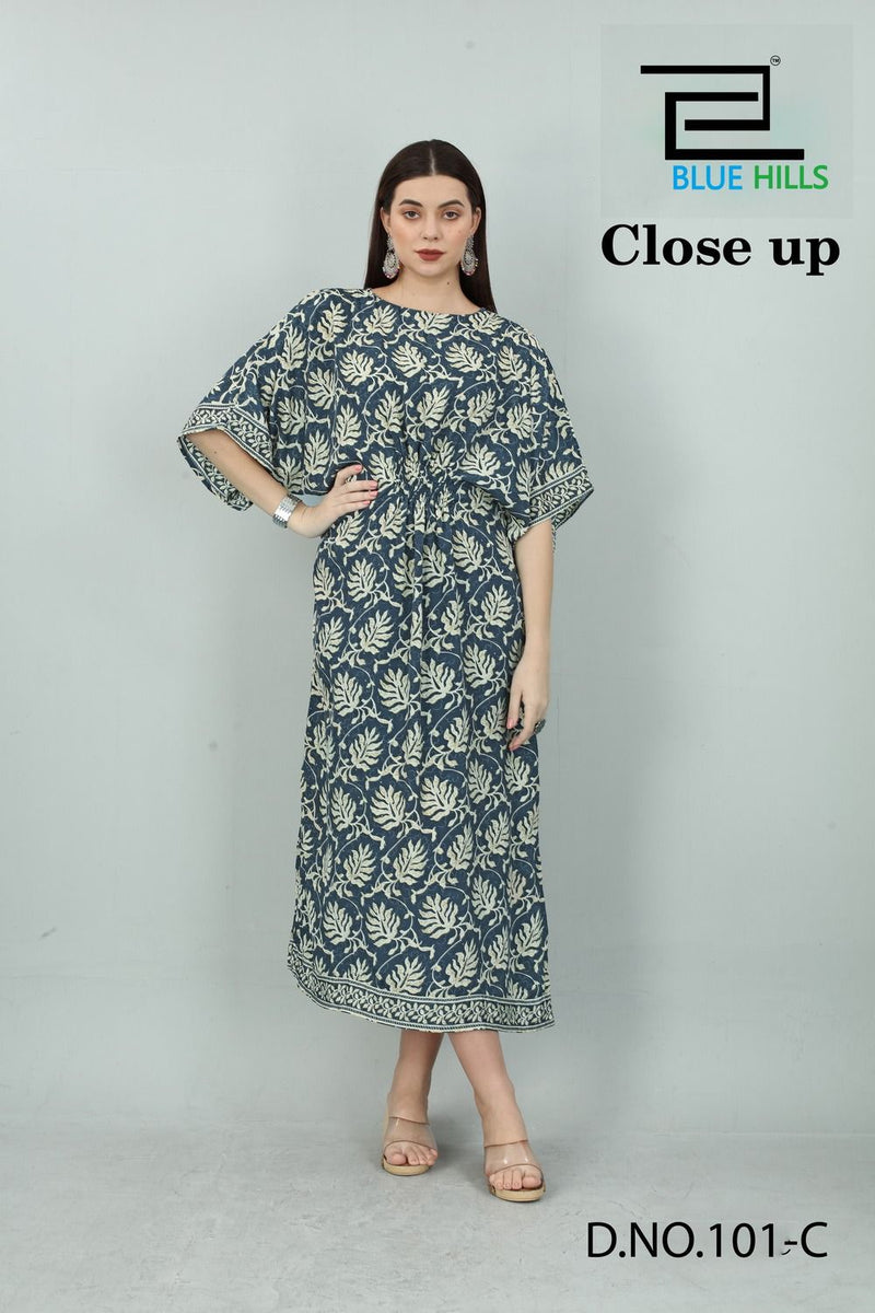 Blue Hills Close Up Vol 1 Crepe French Printed Designer Wear Kurti