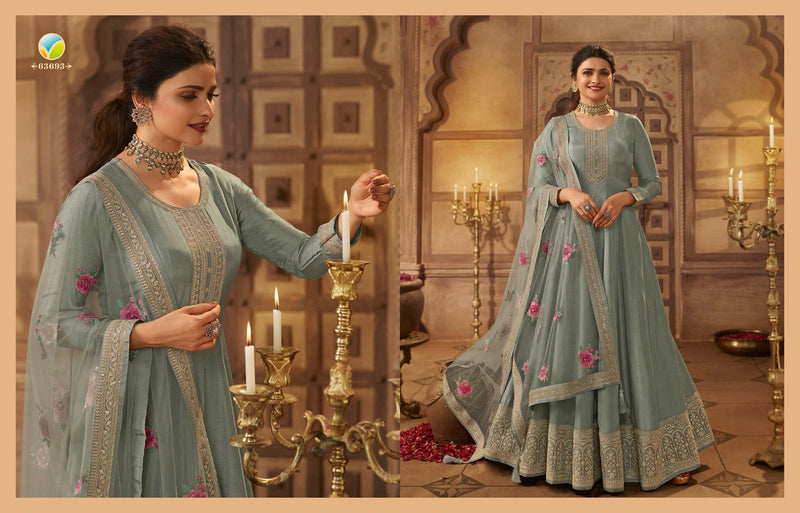 Vinay Fashion Kaseesh Noor Mahal Silk Jacquard Embroidered Dola Silk Fancy Designer Partywear Salwar Suit