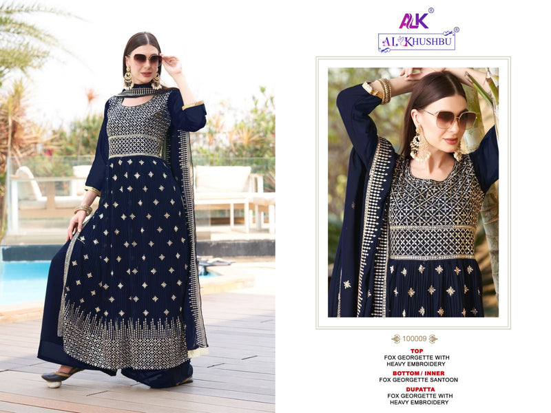 Al Khushbu Sanchal Vol 1 Georgette Heavy Embroidered Heavy Pakistani Salwar Kameez