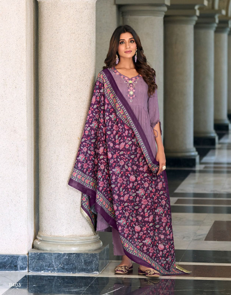Lily And Lali Manya Fancy Viscose Rayon Nyra Kurti Embriodery Handwork Partywear Designer Kurti