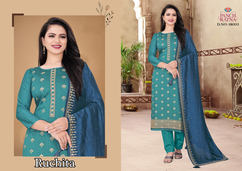 Panch Ratna Ruchita Self Dola Jacquard Fancywear  Fancywear Designer Salwar Suit