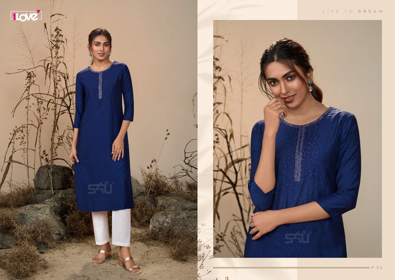 1Love S4U Pearl Viscose Fancy Wear Designer Kurti