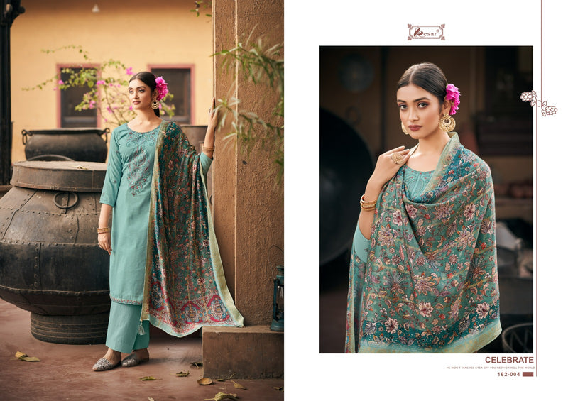 Kesar Alfaz Premium Muslin Linen Slik Cotton Embroidery Sleeve Work Fancy Designer Partywear Salwar Suti