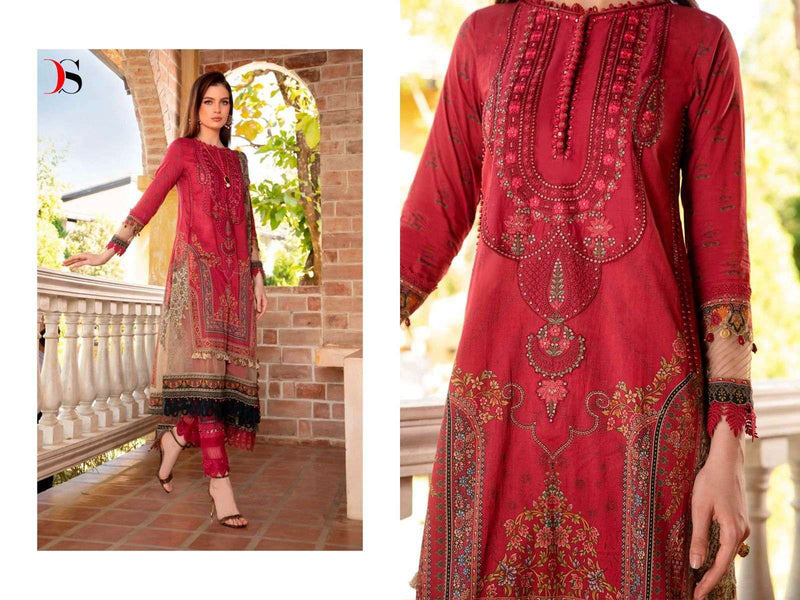Deepsy Suits Maria B M Prints Spring Summer 23 Pure Cotton Various Patch Embroidery Work Fancy Partywear Designer Salwar Suits
