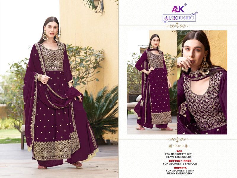 Al Khushbu Sanchal Vol 1 Georgette Heavy Embroidered Heavy Pakistani Salwar Kameez
