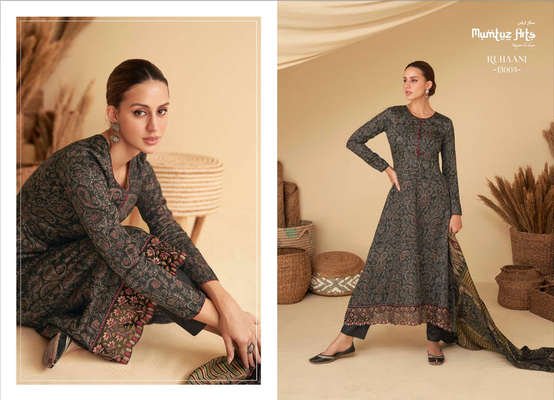 Mumtaz Arts Ruhaani Pure Jam Cotton Digital Print Embroidery Cut Work Daimon Work Stylish Designer Partywear Salwar Suit