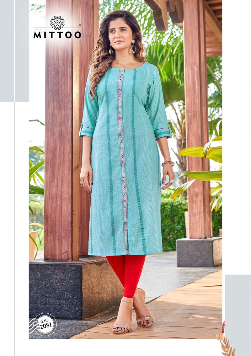 Mittoo Priyal Vol 11 Pure Handloom Weaving Cotton Casual Wear Kurti