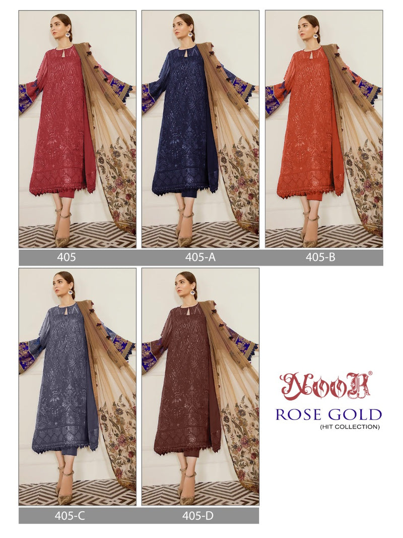 Noor 405 Hit Colours Fox Georgette Designer Pakistani Style Salwar Kameez