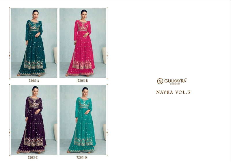 Gulkayra Designer Nayra Vol 5 Georgette Naira Cut Partywear Designer Kurti