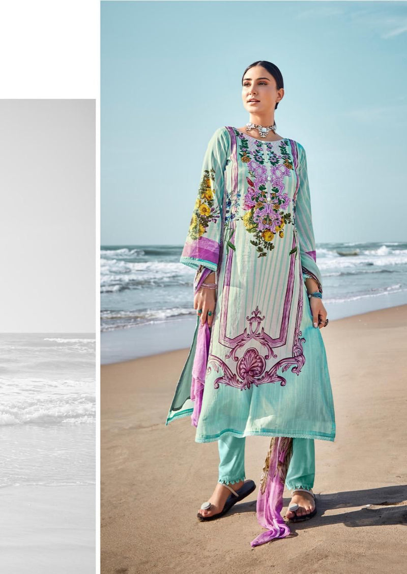 Deepsy Suits Rungrez Pure Pakistani Lawn Cotton Attached Embroidery Patches Laces Pakistani Salwar Kameez