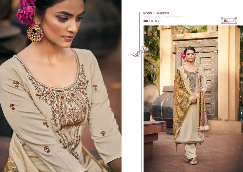 Kesar Alfaz Premium Muslin Linen Slik Cotton Embroidery Sleeve Work Fancy Designer Partywear Salwar Suti