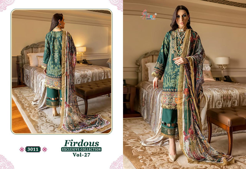 Shree Fabs Firdous Exclusive Collection Vol 27 Pure Cotton Print Exclusive Embroidery Patches Pakistani Salwar Suit