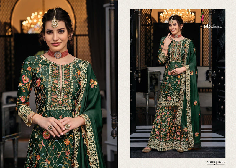 Eba Lifestyle Shagun Color Edition Vol 8 Heavy Chinon Embroidery Work Fancy Partywear Designer Salwar Suit