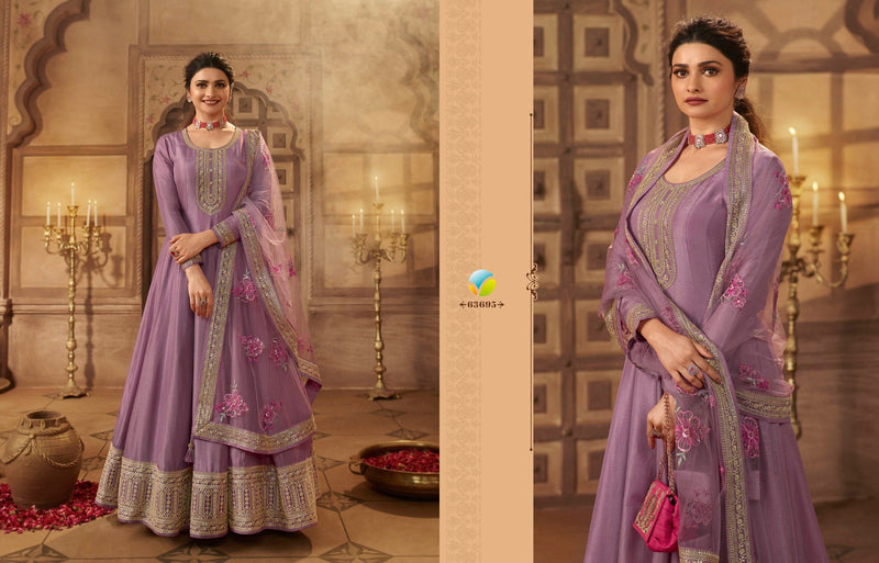 Vinay Fashion Kaseesh Noor Mahal Silk Jacquard Embroidered Dola Silk Fancy Designer Partywear Salwar Suit