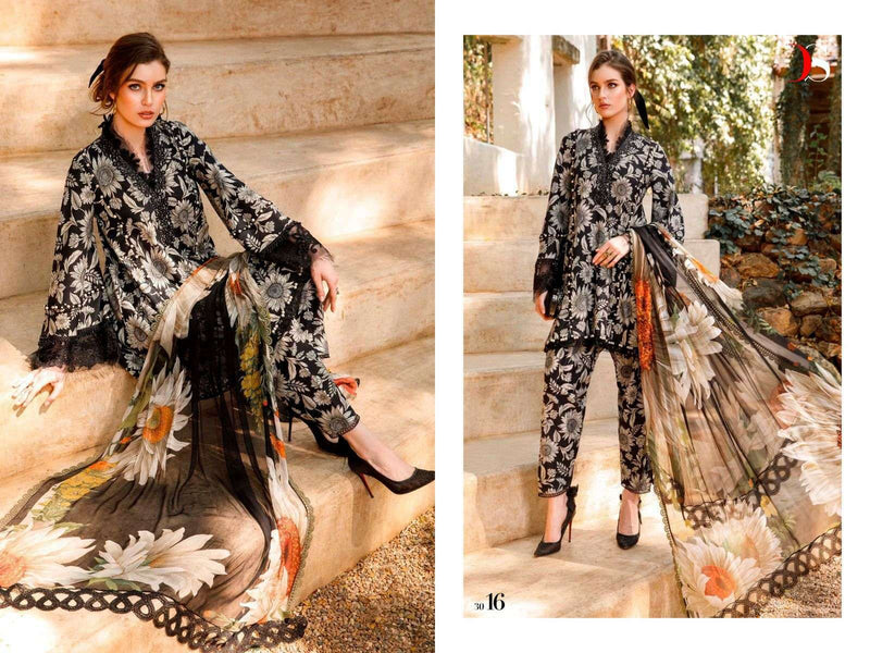 Deepsy Suits Maria B M Prints Spring Summer 23 Pure Cotton Various Patch Embroidery Work Fancy Partywear Designer Salwar Suits
