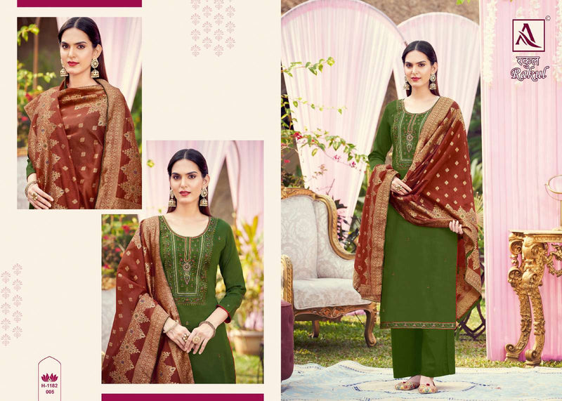 Alok Suits Rakul Jam Cotton Fancy Embroidery Hand Work Fancy Designer Partywear Salwar Kameez