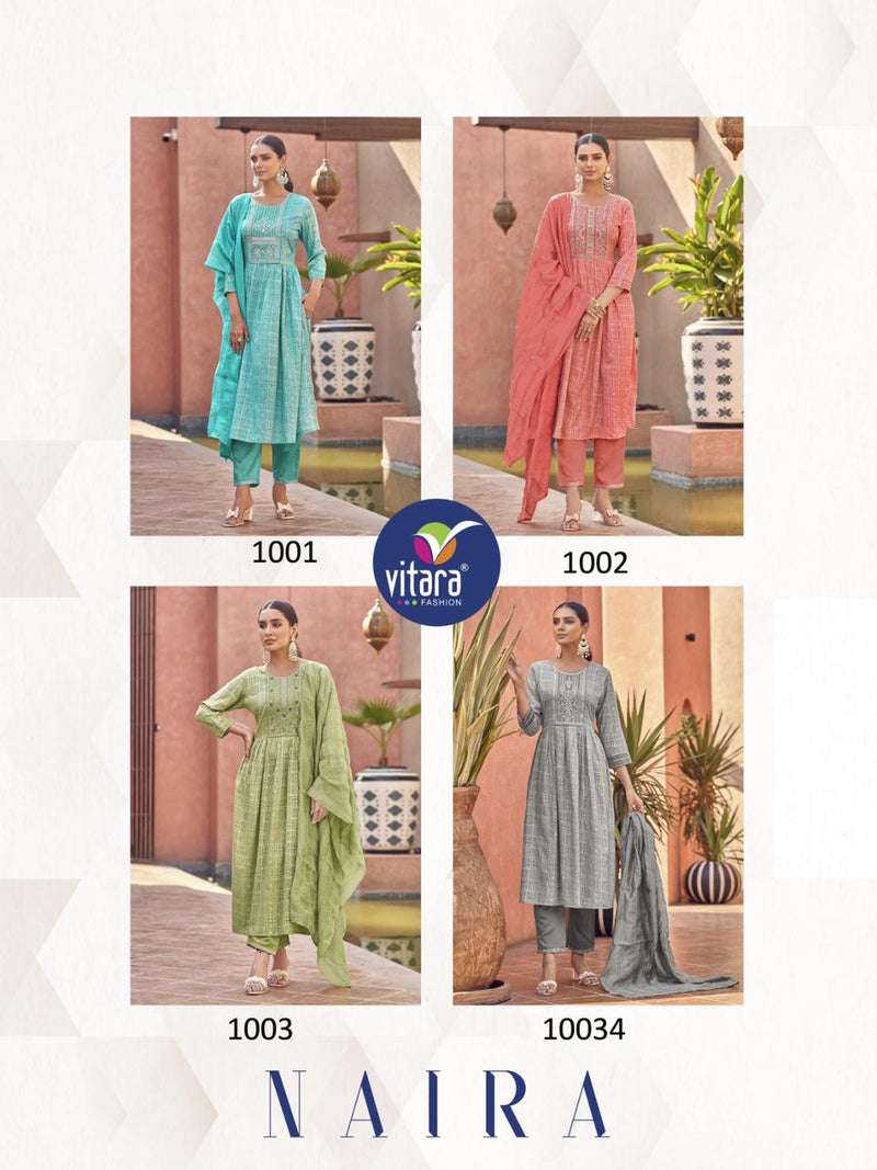 Vitara Fashion Naira Heavy Rayon Foil Print Fancy Designer Wear kurti