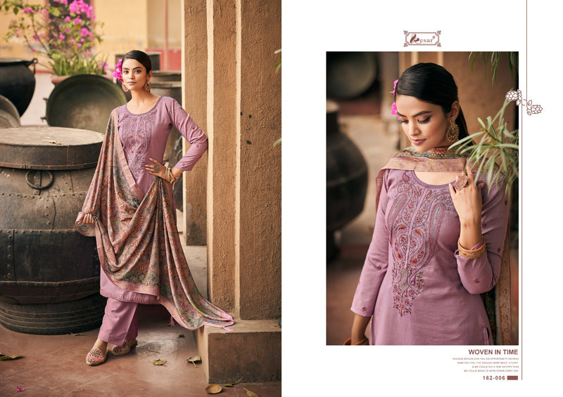 Kesar Alfaz Premium Muslin Linen Slik Cotton Embroidery Sleeve Work Fancy Designer Partywear Salwar Suti