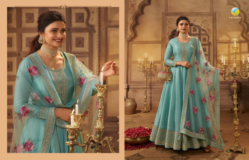 Vinay Fashion Kaseesh Noor Mahal Silk Jacquard Embroidered Dola Silk Fancy Designer Partywear Salwar Suit