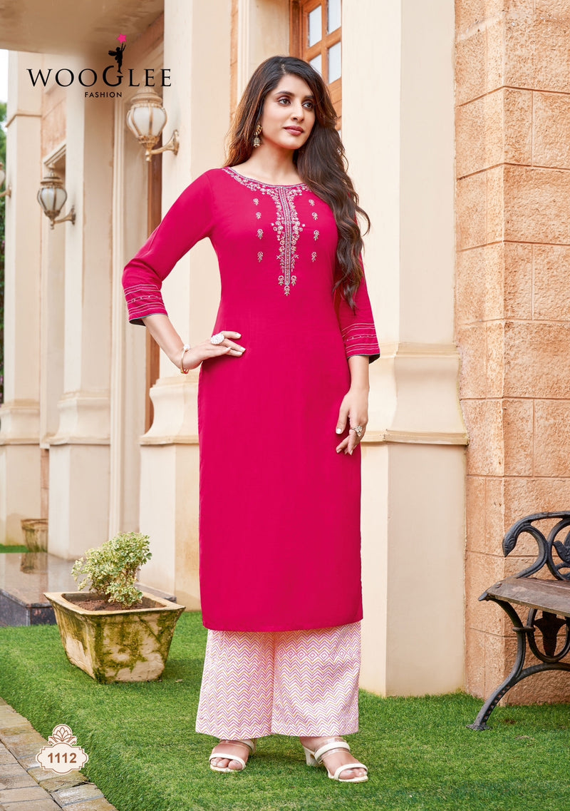 Wooglee Celebration Vol 17 Heavy Rayon Fancy Wear Designer Kurti