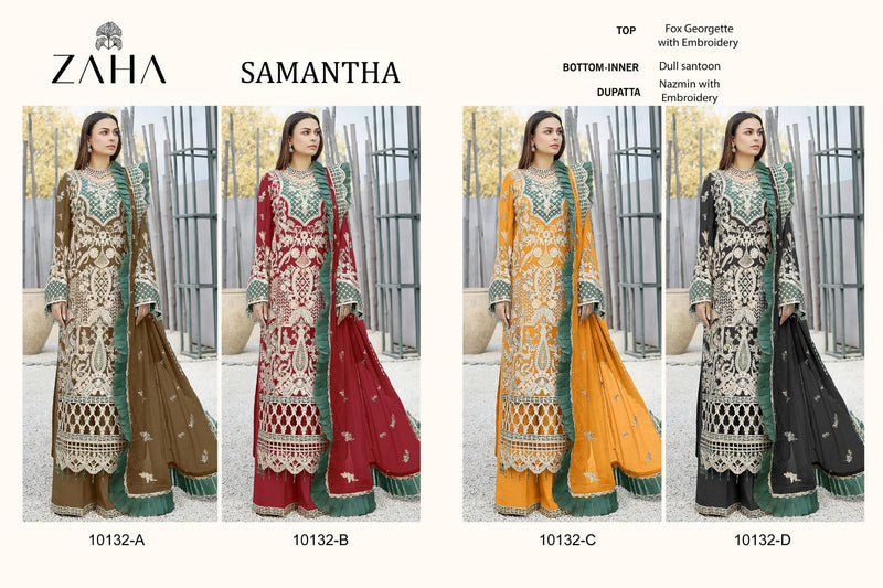 Zaha Samantha Vol 1 Georgette With Heavy Embroidered Pakistani Salwar Suit