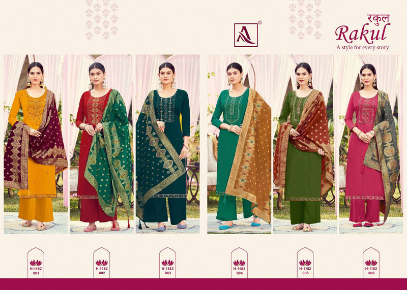 Alok Suits Rakul Jam Cotton Fancy Embroidery Hand Work Fancy Designer Partywear Salwar Kameez