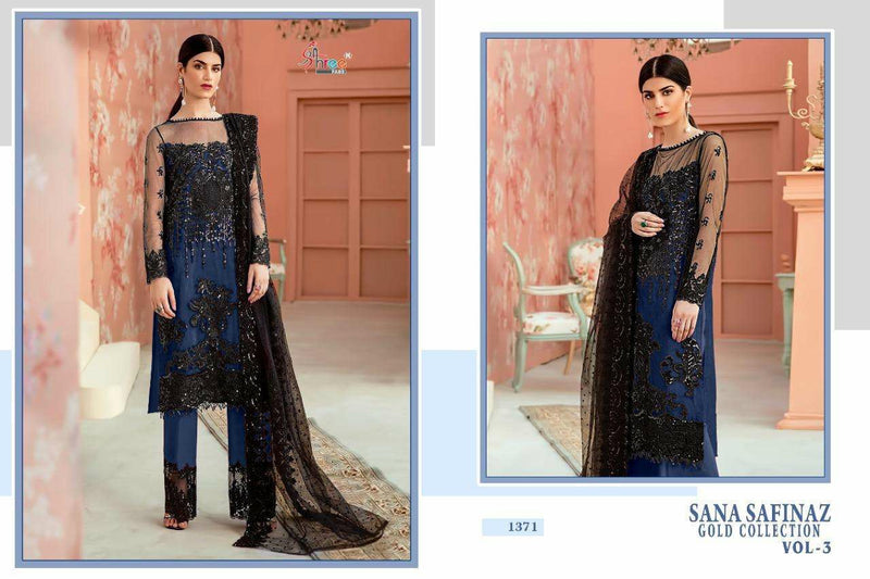 Shree Fab Sana Safina Gold Collection Vol 3 Butterfly Net Stylish Designer Party Wear Salwar Suit