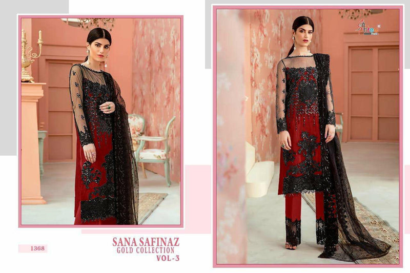 Shree Fab Sana Safina Gold Collection Vol 3 Butterfly Net Stylish Designer Party Wear Salwar Suit
