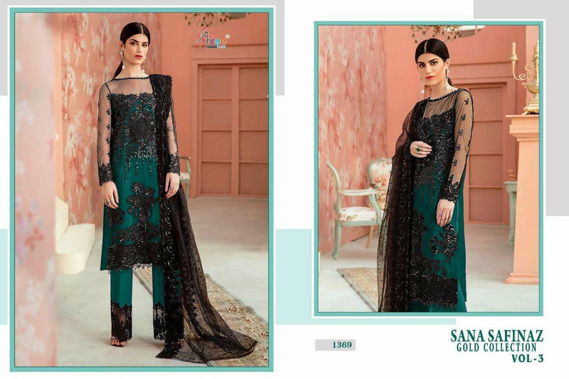 Shree Fab Sana Safina Gold Collection Vol 3 Butterfly Net Stylish Designer Party Wear Salwar Suit