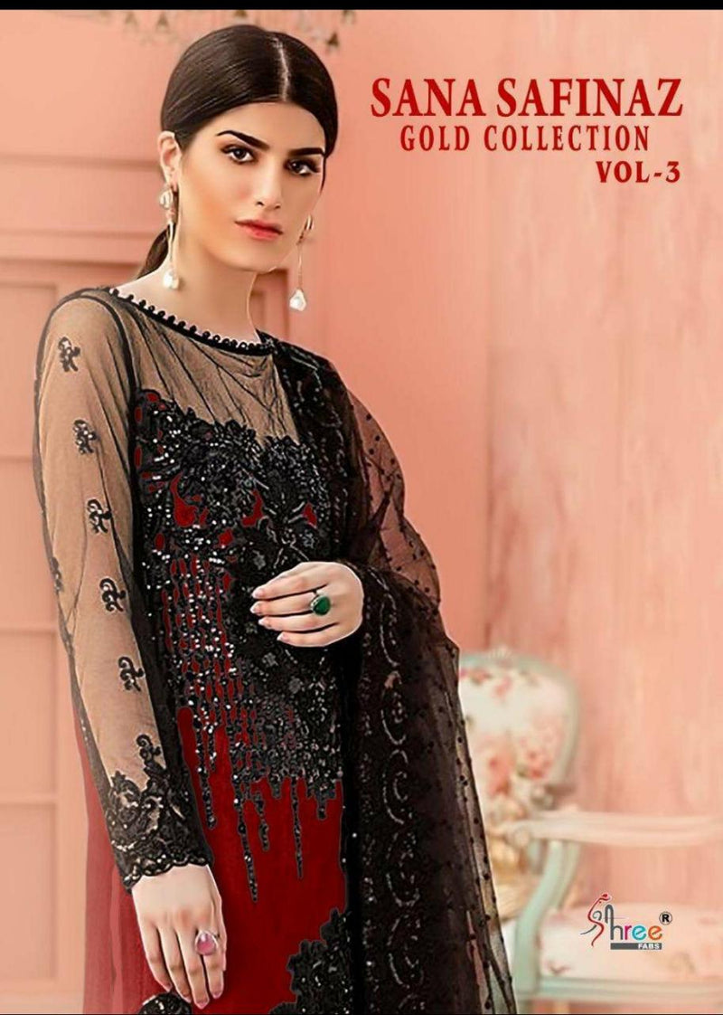 Shree Fab Sana Safina Gold Collection Vol 3 Butterfly Net Stylish Designer Party Wear Salwar Suit