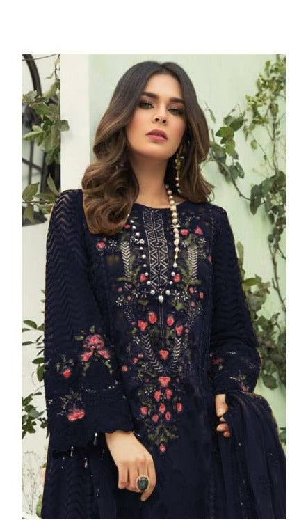 M3 Fashion Maria B Shades 1001 E Fox Jorget  Stylish Salwar Kameez