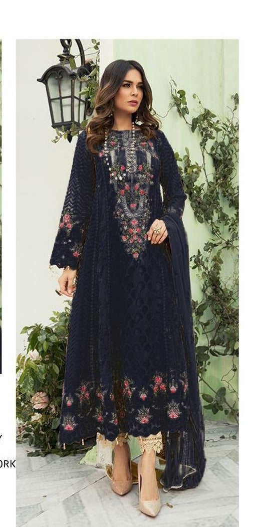 M3 Fashion Maria B Shades 1001 E Fox Jorget  Stylish Salwar Kameez
