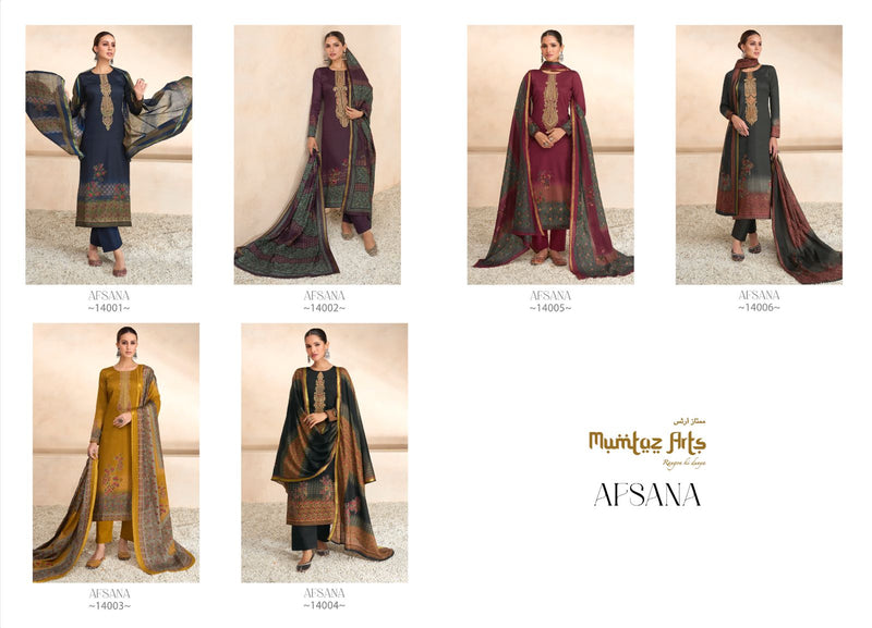Mumtaz Arts Afsana Pure lawn Camric Digital Print With Heavy Embroidery Work Salwar Suit