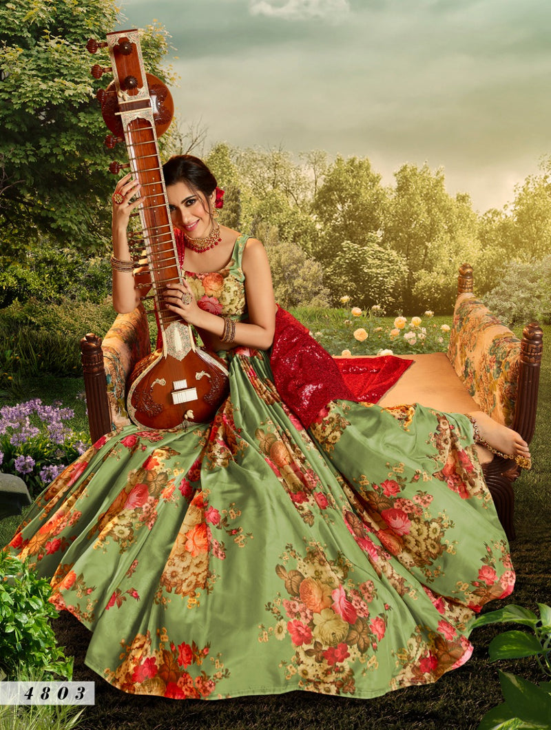 Virasat Devi 4803 Organza Stylish Designer Party Wear Lehenga Choli
