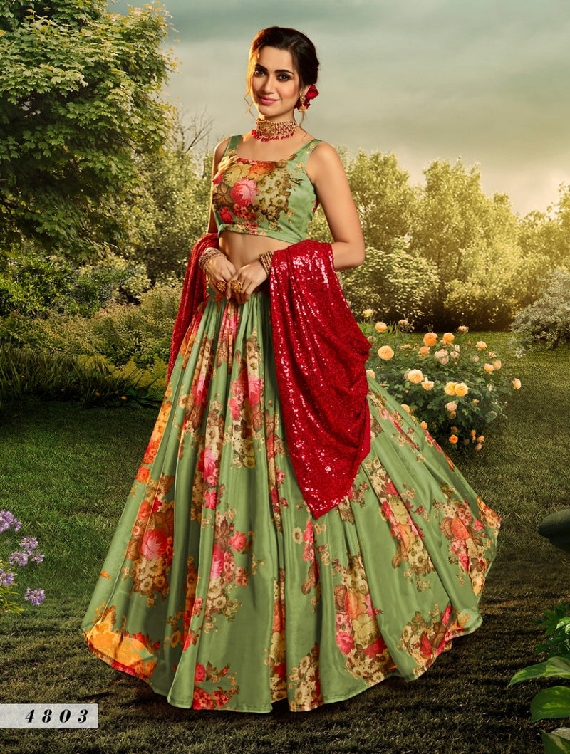 Virasat Devi 4803 Organza Stylish Designer Party Wear Lehenga Choli