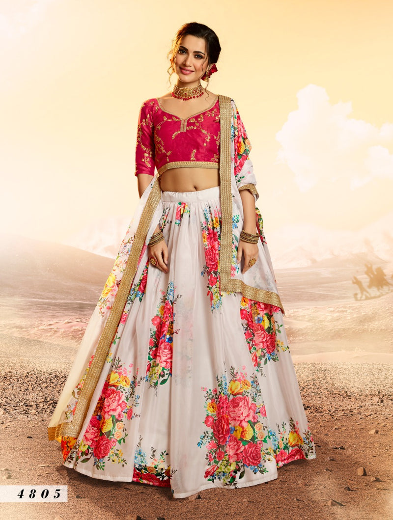 Virasat Devi 4805 Organza Stylish Designer Party Wear Lehenga Choli