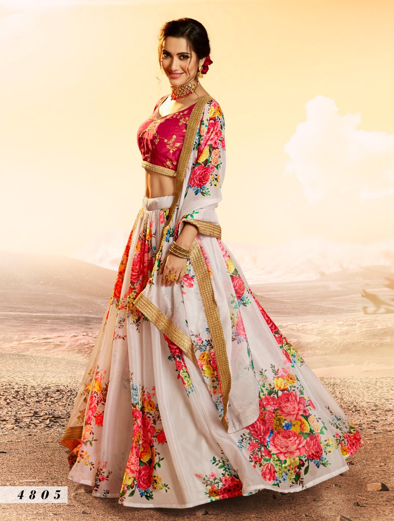Virasat Devi 4805 Organza Stylish Designer Party Wear Lehenga Choli
