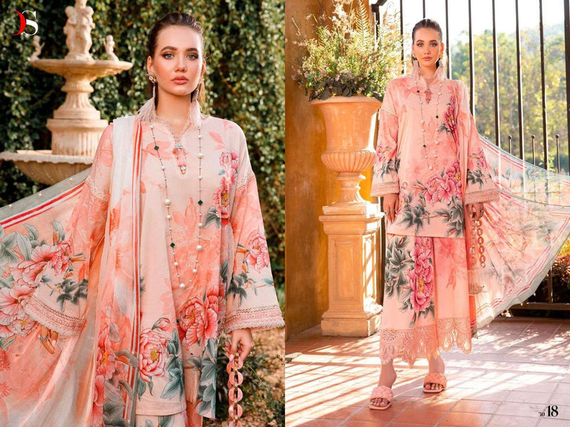 Deepsy Suits Maria B M Prints Spring Summer 23 Pure Cotton Various Patch Embroidery Work Fancy Partywear Designer Salwar Suits