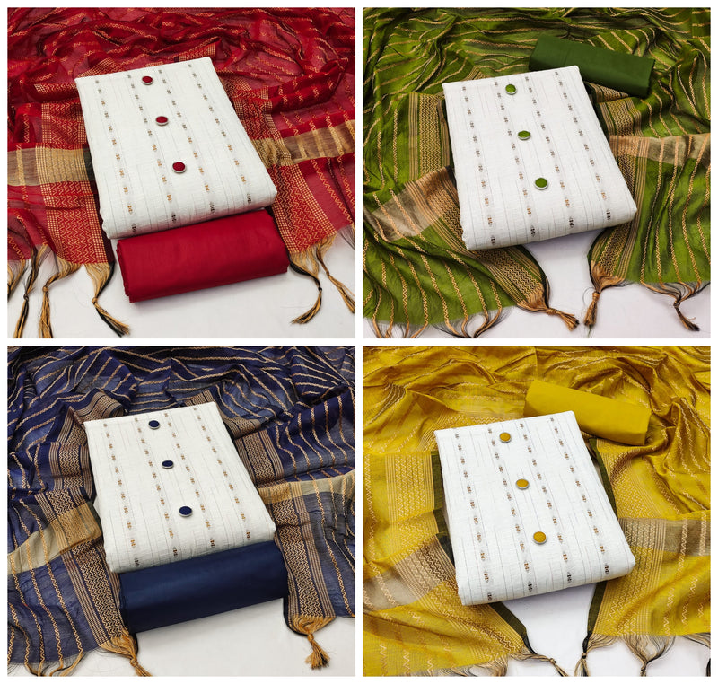 Mf Dress Material Vol 4 Cotton Jacquard Printed Designer Salwar Kameez