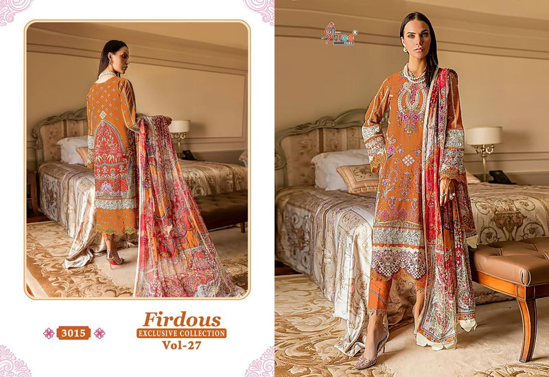 Shree Fabs Firdous Exclusive Collection Vol 27 Pure Cotton Print Exclusive Embroidery Patches Pakistani Salwar Suit